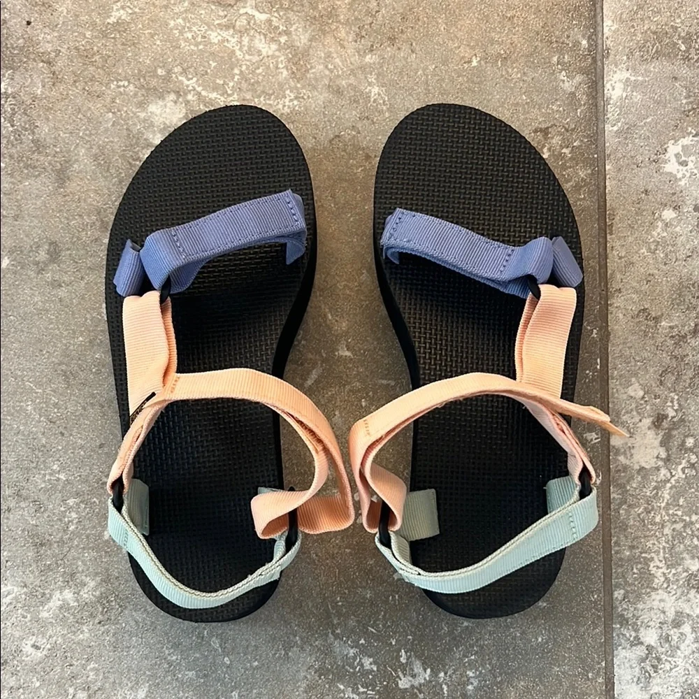 NWOT- Teva Women's W Flatform Universal Sandal Size 9 Sherbet Multi Color - Picture 2 of 8
